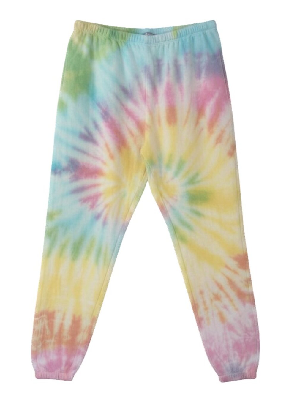 Dreamsicle Pastel Rainbow Tie Dye Jogger Sweatpants Medium - Picture 3 of 4